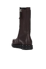 The Row Patty Boot in Dark Brown, view 3, click to view large image.