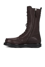 The Row Patty Boot in Dark Brown, view 5, click to view large image.