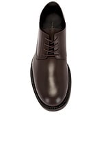 The Row Novus Derby Loafer in Dark Brown, view 4, click to view large image.