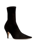 The Row Liisa Bootie in Black, view 2, click to view large image.