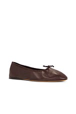 The Row Awar Ballerina Flat in Dark Brown, view 2, click to view large image.