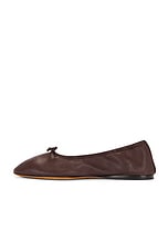 The Row Awar Ballerina Flat in Dark Brown, view 5, click to view large image.