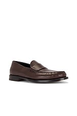 The Row Novus Mocassin Loafer in Dark Brown, view 2, click to view large image.