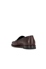 The Row Novus Mocassin Loafer in Dark Brown, view 3, click to view large image.