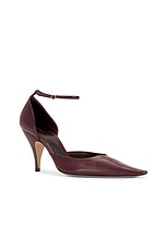 The Row Liisa D'orsay Pump in Bordeaubergine, view 2, click to view large image.