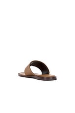 The Row Signum Flat Sandal in Fawn, view 3, click to view large image.