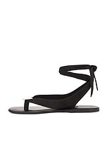 The Row Charm Beach Sandal in Black, view 5, click to view large image.