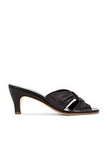 The Row Soft Knot Sandal in Black, view 1, click to view large image.