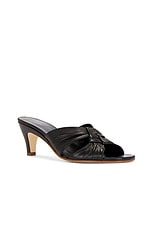 The Row Soft Knot Sandal in Black, view 2, click to view large image.