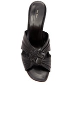 The Row Soft Knot Sandal in Black, view 4, click to view large image.