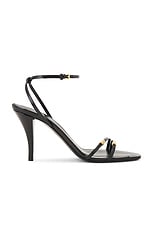 The Row Cleo Bijoux Sandal in Black & Gold, view 1, click to view large image.