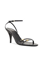 The Row Cleo Bijoux Sandal in Black & Gold, view 2, click to view large image.