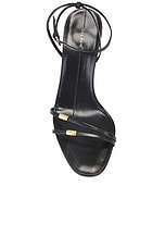 The Row Cleo Bijoux Sandal in Black & Gold, view 4, click to view large image.