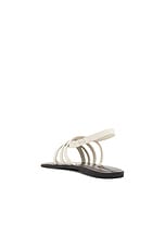 The Row Line Sandal in Greige & Black, view 3, click to view large image.