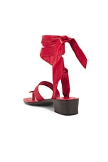 The Row Band Sandal in Gogi, Red, & Brass, view 3, click to view large image.