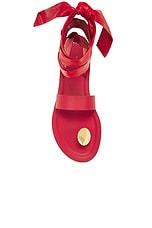 The Row Band Sandal in Gogi, Red, & Brass, view 4, click to view large image.