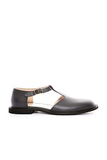 The Row Nic T-Strap flat in Black | FWRD