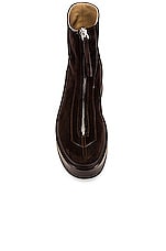 The Row Zipped Boots in Dark Brown, view 4, click to view large image.