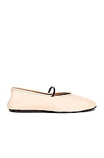 The Row Elastic Ballet Flats in Milk, view 1, click to view large image.