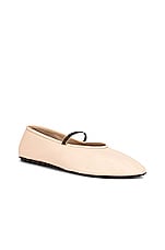 The Row Elastic Ballet Flats in Milk, view 2, click to view large image.