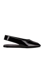 The Row Sharp Flat Sandals in Black | FWRD