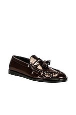 The Row Men's Loafers in Espresso, view 2, click to view large image.