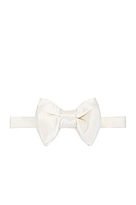 TOM FORD Satin Bowtie in White, view 1, click to view large image.