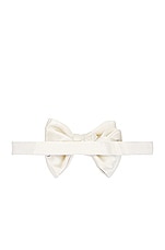 TOM FORD Satin Bowtie in White, view 2, click to view large image.