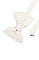 TOM FORD Satin Bowtie in White, view 3, click to view large image.