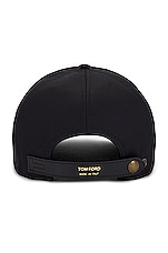 TOM FORD Cap in Black & Gold, view 2, click to view large image.