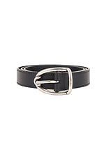 TOM FORD Angled Buckle Belt 23mm in Black, view 3, click to view large image.