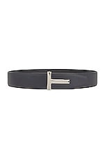 TOM FORD 40 MM Reversible Belt in Dark Navy & Black, view 1, click to view large image.