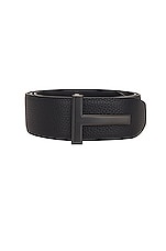 TOM FORD 40 MM Reversible Belt in Black, view 3, click to view large image.