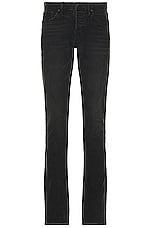 TOM FORD Black Denim Stretch Slim Fit Jean in Black, view 1, click to view large image.