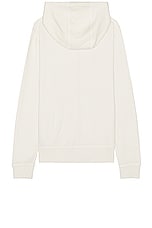 TOM FORD Lightweight Lounge Zip Hoodie in Ivory, view 2, click to view large image.