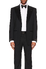 TOM FORD Super 120's Plain Weave Atticus Evening Suit in Ink, view 5, click to view large image.