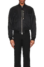 TOM FORD Compact Nylon Bomber in Black, view 4, click to view large image.