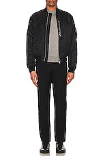 TOM FORD Compact Nylon Bomber in Black, view 5, click to view large image.