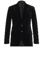 TOM FORD Compact Light Jacket in Black, view 1, click to view large image.