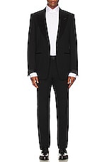 TOM FORD Super 120's Plain Weave Shelton Evening Suit in Black, view 6, click to view large image.