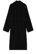 TOM FORD Towelling Shawl Collar Robe in Black, view 2, click to view large image.