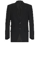 TOM FORD Atticus Plain Weave Suit in Black, view 2, click to view large image.