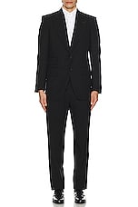 TOM FORD Atticus Plain Weave Suit in Black, view 6, click to view large image.