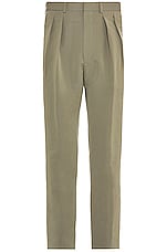 TOM FORD Fine Poplin Trouser in Olive, view 1, click to view large image.