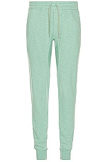 TOM FORD Melange Brushed Back Sweatpants in Mint, view 1, click to view large image.