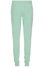 TOM FORD Melange Brushed Back Sweatpants in Mint, view 2, click to view large image.