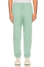 TOM FORD Melange Brushed Back Sweatpants in Mint, view 3, click to view large image.