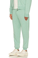 TOM FORD Melange Brushed Back Sweatpants in Mint, view 4, click to view large image.