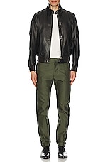 TOM FORD Compact Cotton Chino Pant in Emerald, view 5, click to view large image.