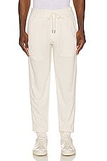 TOM FORD Lightweight Lounge Sweatpant in Ivory, view 3, click to view large image.